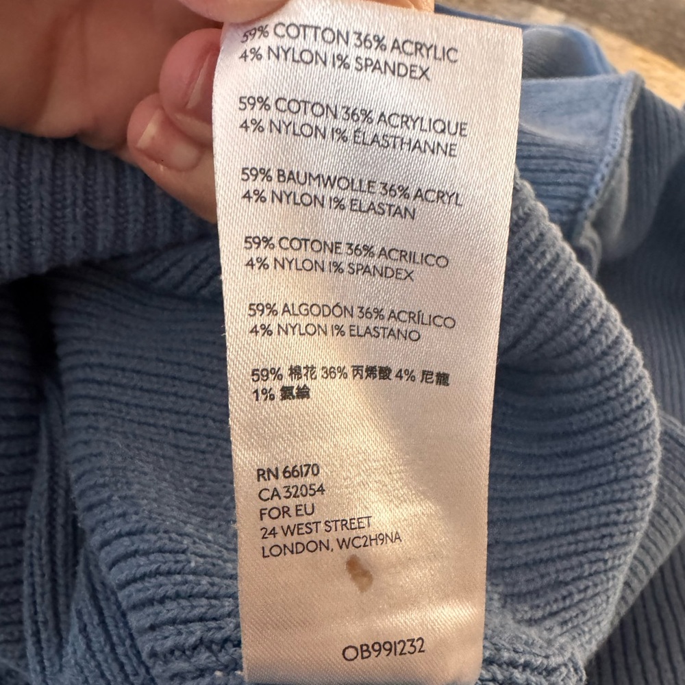 Free People Easy Street Oversized Sweater XS Fancy Blue Periwinkle Slouchy Cozy - Picture 8 of 12